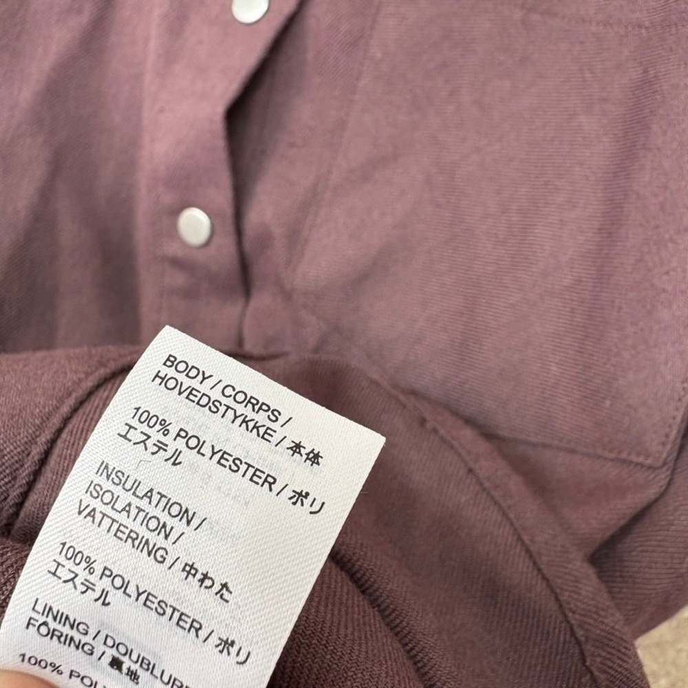 FLYLOW Brigitte Tech‎ Flannel Women's XS Purple Insulated Snap Button Shirt - Picture 5 of 7